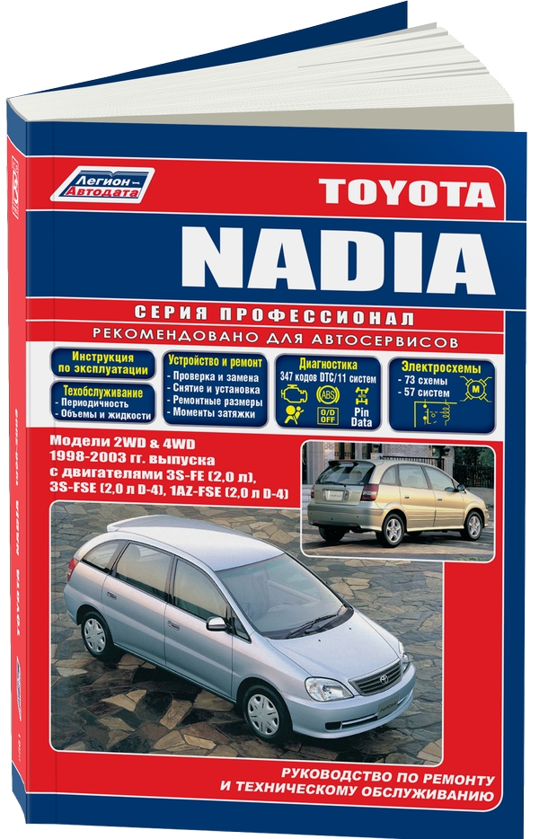 фото Книга toyota nadia. модели 2wd/4wd 1998-2003 года выпуска. руководство по ремонту и тех... легион-автодата