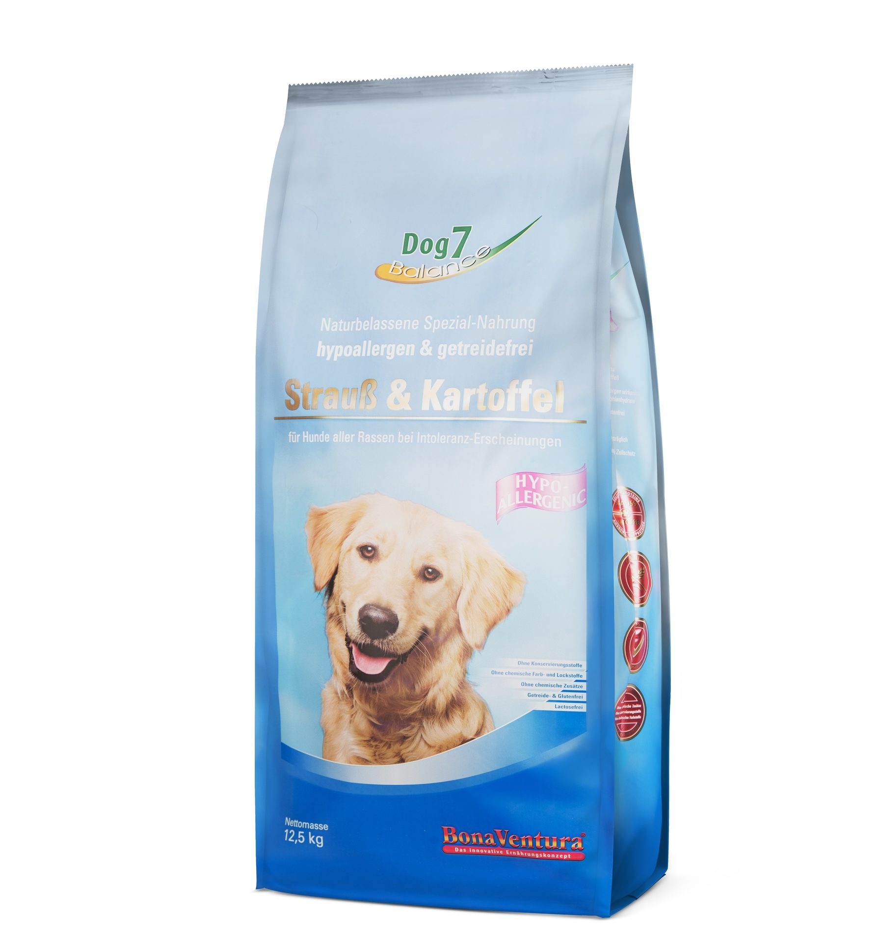 фото Сухой корм для собак bonaventura dog 7 hipo allergenic, страус и картофель, 12,5кг