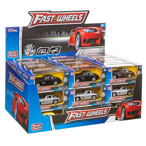 

Металлическая инерционная машинка Play Smart Fast Wheels 6589W в ассортименте, Разноцветный