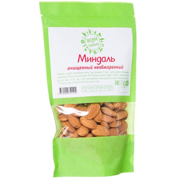 

Миндаль Всем на пользу 180 г