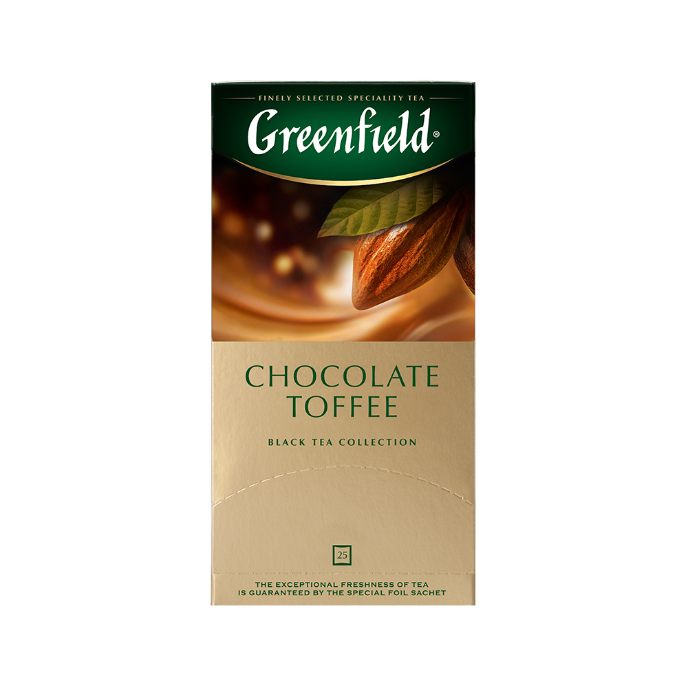 фото Чай черный greenfield chocolate toffee 25 пакетиков