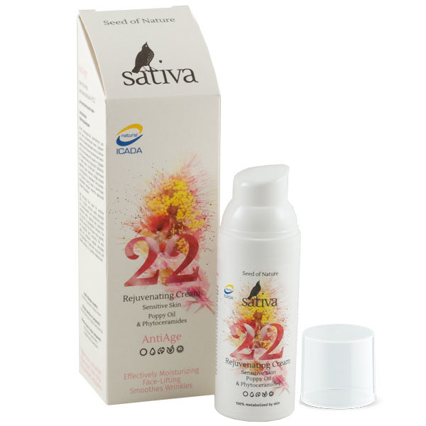 Купить Sativa №22 Крем-флюид омолаживающий для чувствительной кожи 50мл