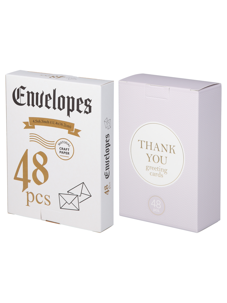 Открытки дизайнерские  Спасибо  - 48 штук в упаковке - 15 х 10 cм для благодарности +...