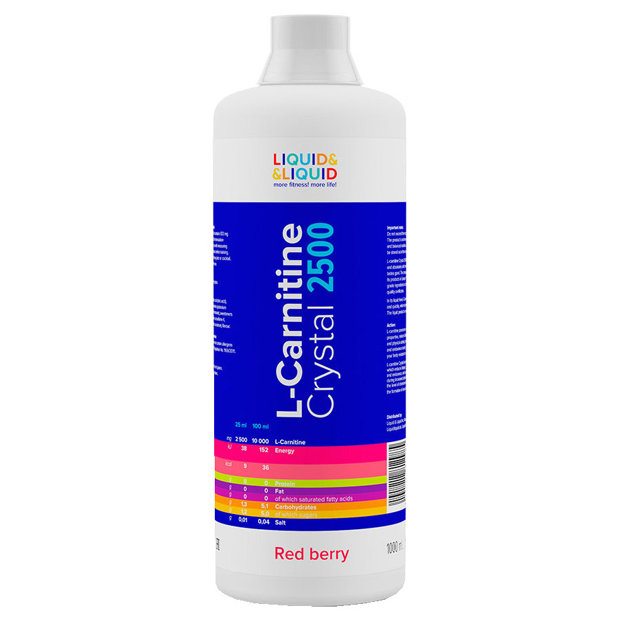 

Liquid&Liquid L-Carnitine Crystal 2500, 1000 мл, Red berry, L-Carnitine Crystal 2500