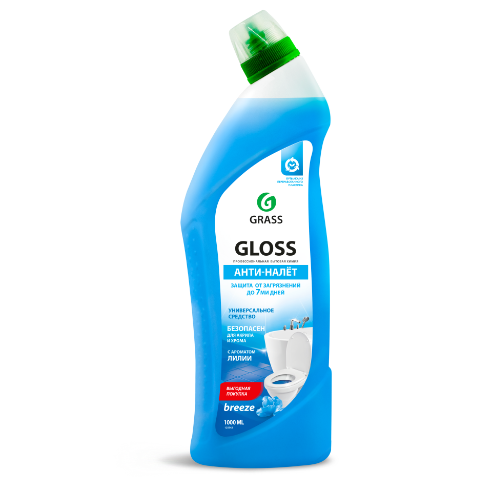 

Чистящий гель для ванны и туалета Gloss breeze 1000 мл