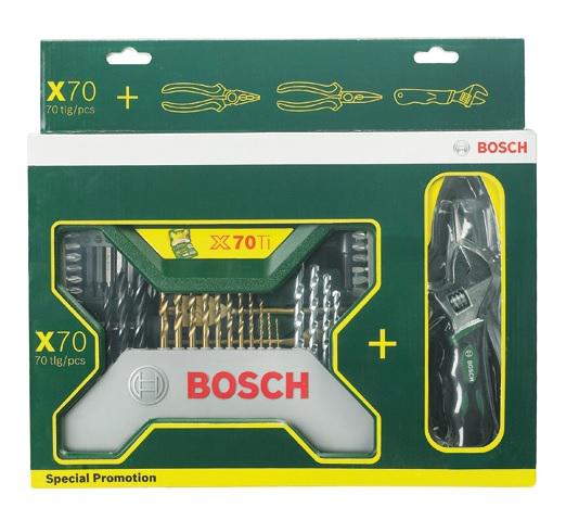 фото Набор бит и сверл bosch x-line 70ti (2607017197) + набор плоскогубцев в подарок