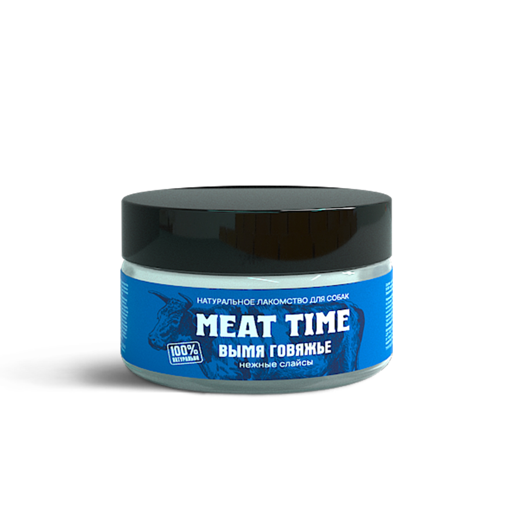 фото Лакомство meat time для собак вымя говяжье нежные слайсы 40г