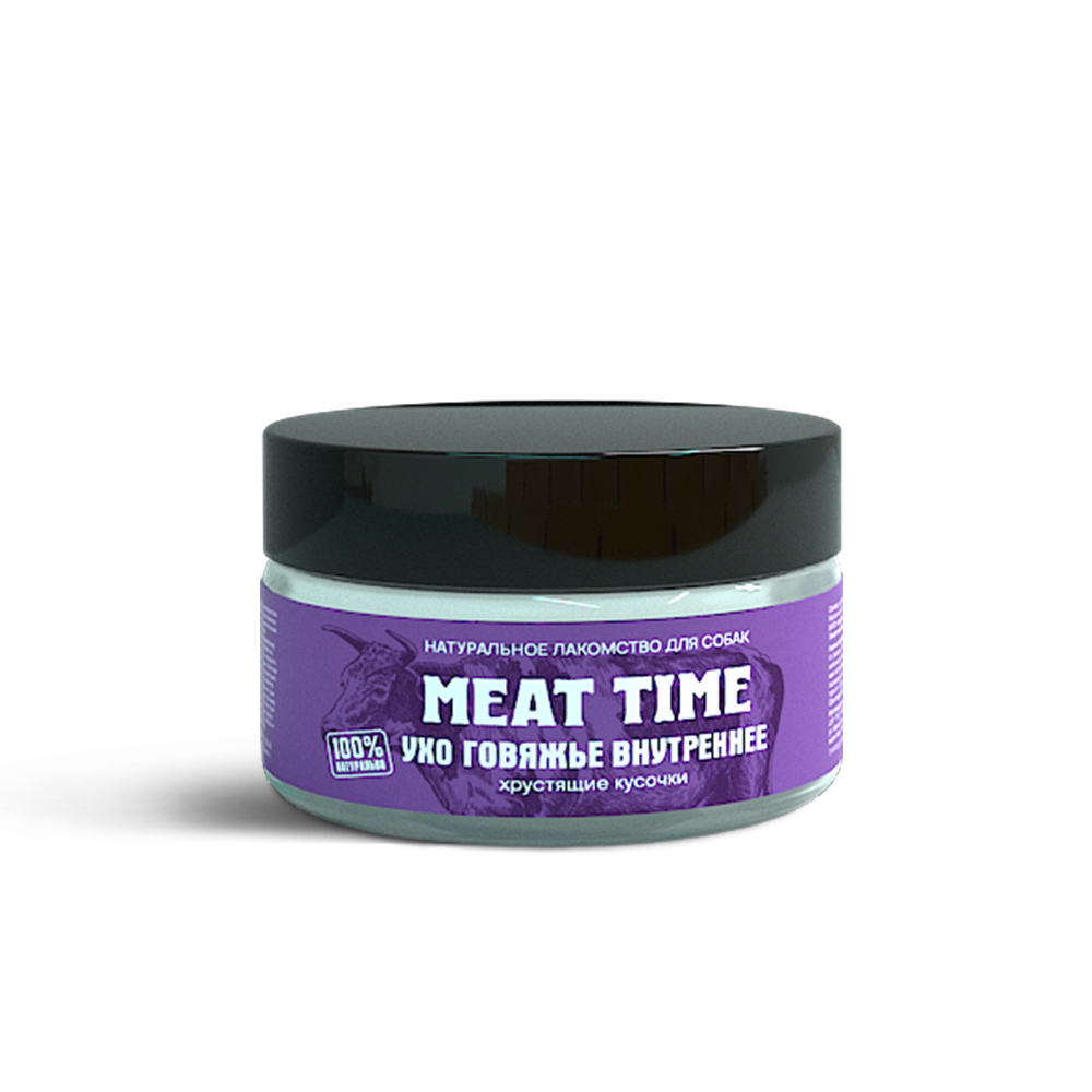 

Лакомство для собак MEAT TIME Ухо говяжье внутреннее Нежные хрустики 30г