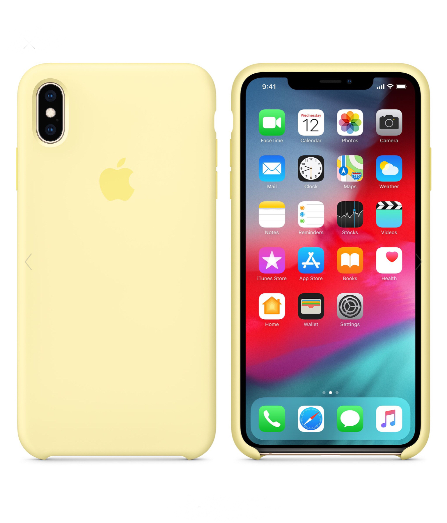 фото Чехол silicone case для apple iphone xs max mellow yellow спелый yellow (mwa04fe/a)