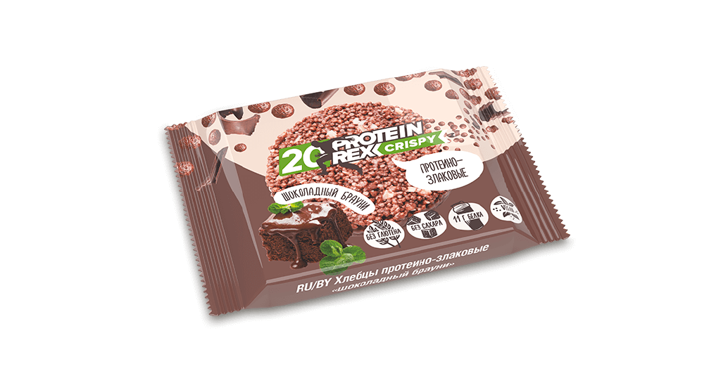 фото Proteinrex хлебцы протеино-злаковые 20%, 5шт x 55г (шоколадный брауни)