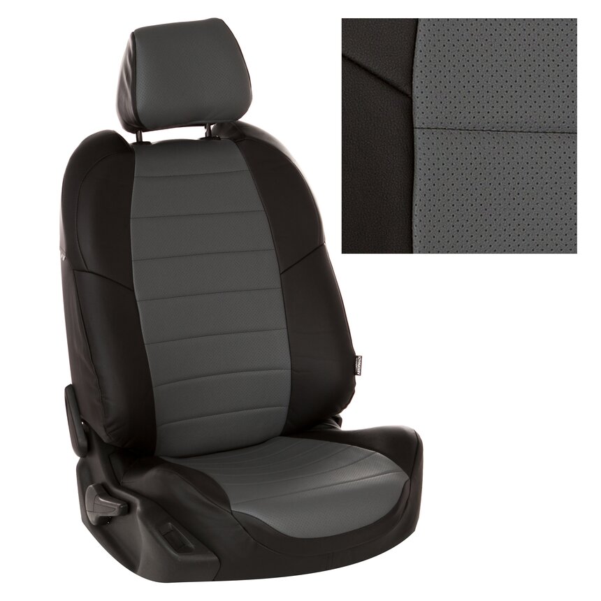фото Чехлы на сиденья kia cerato 1 sd c 04-09г. g bk/gy автопилот