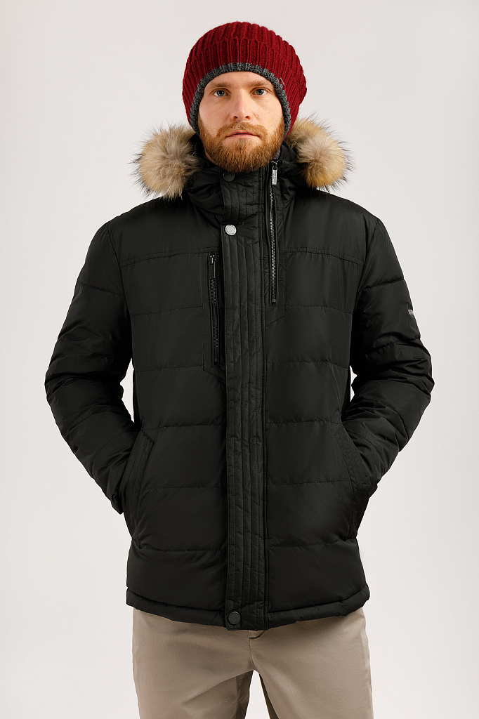 

Пуховик мужской Finn Flare W19-21000 черный XXL