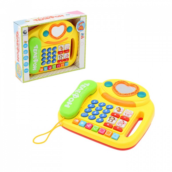 

Игрушка "Телефоша", с трубкой, учим цифры, животных Tongde, Желтый