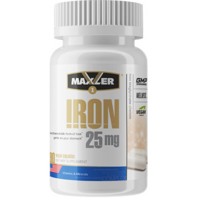 фото Железо maxler iron 25 mg 90 капсул