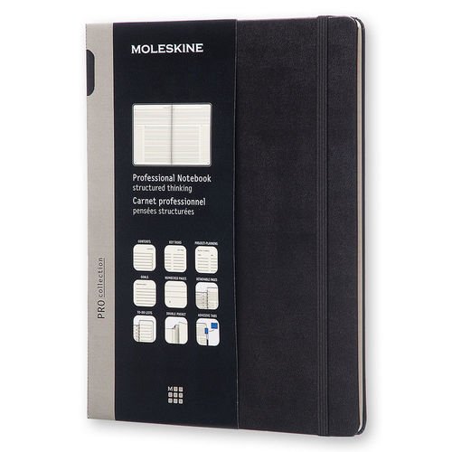 Блокнот Moleskine Professional XLarge, 96 листов, 19 х 25 см, черный 100025767389