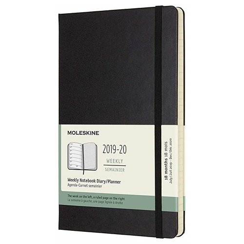 

Еженедельник датированный на 18 месяцев "Academic WKNT" Large, 208 стр. 13х21 см, черный