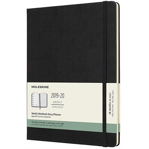 

Еженедельник датированный на 18 месяцев Academic WKNT XL, 208 стр. 19х25 стр. черный