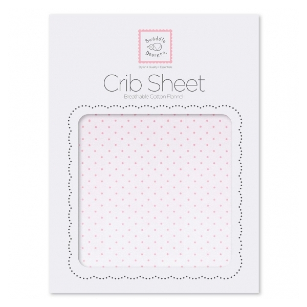 фото Простыня детская swaddledesigns fitted crib sheet lt, pp w/pp dots