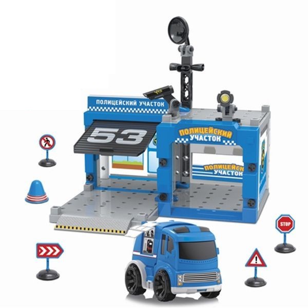 

Конструктор Yako Полицейский участок с машиной, отверткой и микрофоном, 67 деталей