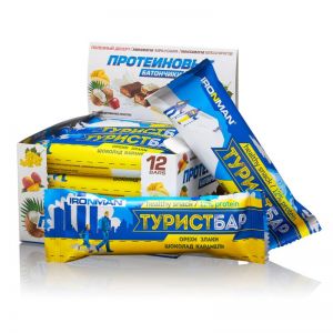 фото Батончик турист бар, 12х45 г ironman (12 шт) орехи, злаки, шоколад, карамель