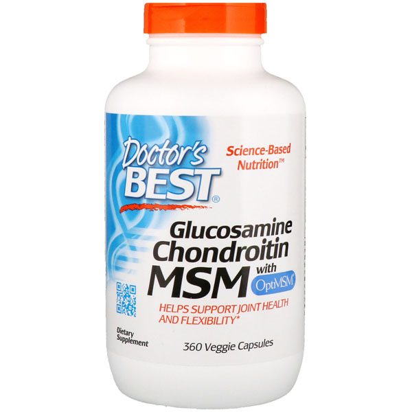 Doctors Best Glucosamine Chondroitin MSM with OptiMSM 360 капсул