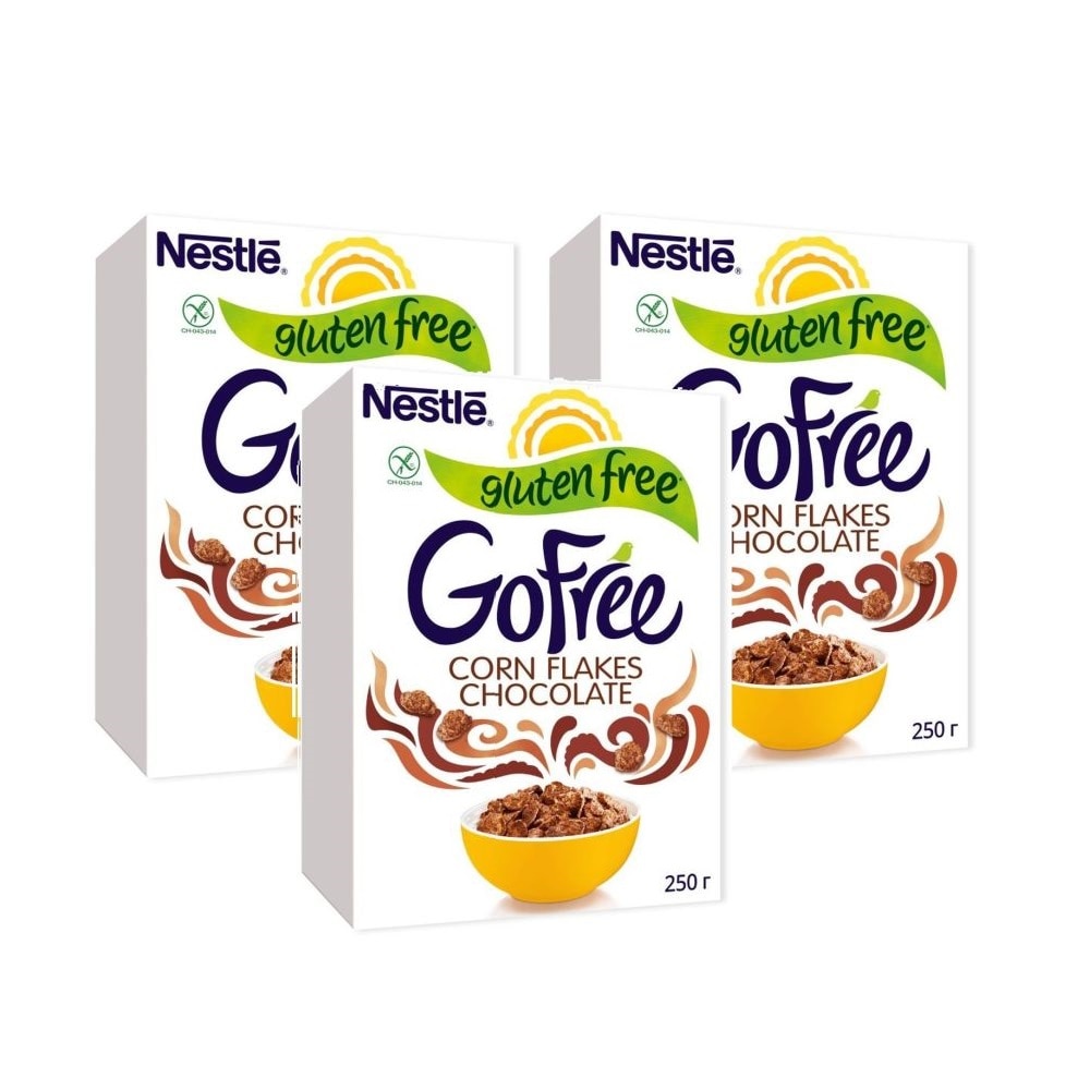 

Завтрак Nestle Go free безглютеиновый шоколадный завтрак 3*250 г