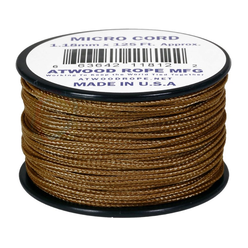 фото Паракорд atwoodrope 1.18мм x 125' micro cord 38м (coyote)