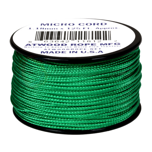 фото Паракорд atwoodrope 1.18мм x 125' micro cord 38м (green)