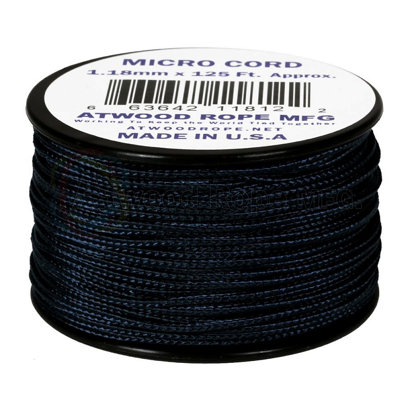 фото Паракорд atwoodrope 1.18мм x 125' micro cord 38м (navy)