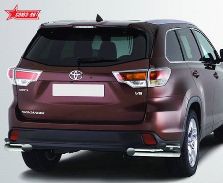 фото Защита задняя уголки d76/42 souz-96 для toyota highlander 2014