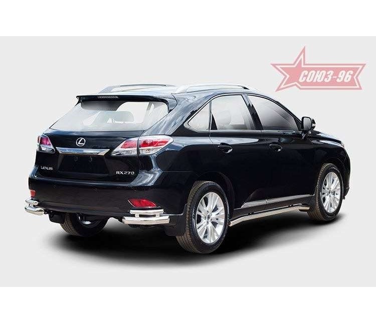 фото Защита задняя уголки d76/42 двойные,lexus rx 270/350/450h 2012- souz-96