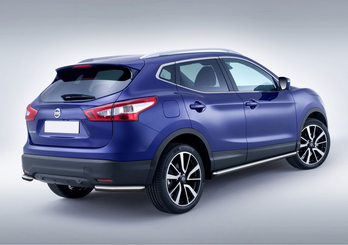 

Защита заднего бампера d57 уголки Rival Nissan Qashqai II 2014-н.в., 2 части, R.4118.004, Nissan