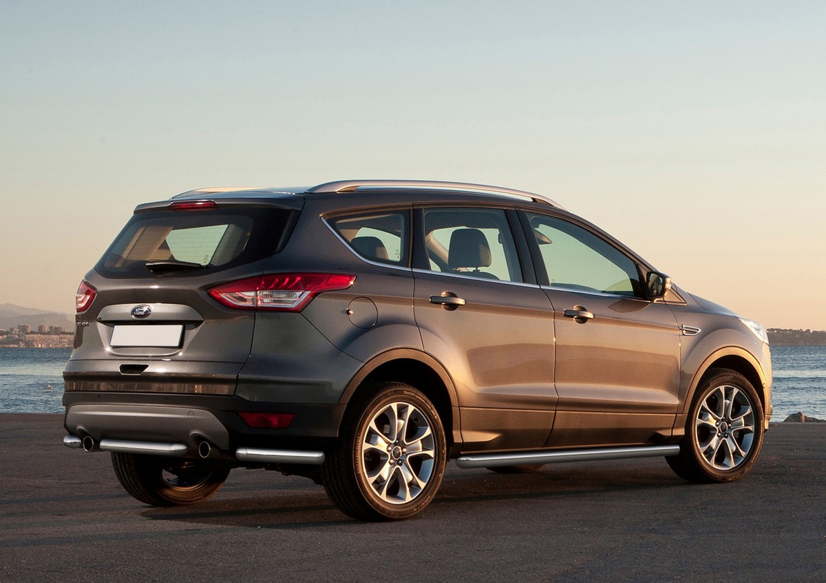 фото Защита заднего бампера d57 уголки rival ford kuga ii 2013-н.в., нерж. сталь, r.1803.013