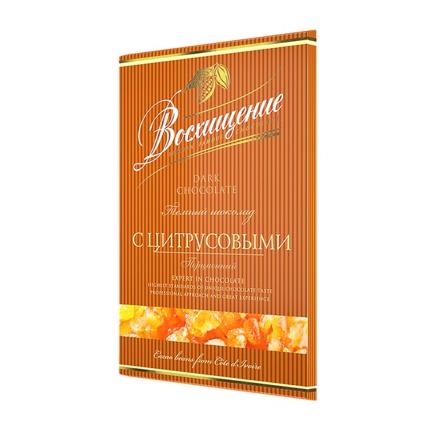 

"Восхищение" Шоколад порционный темный с цитрусовыми, 100г