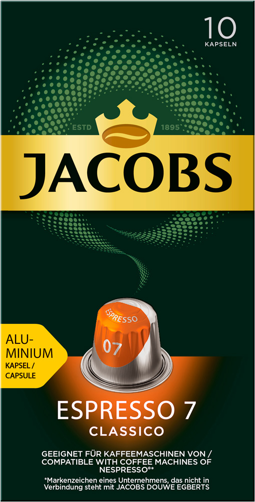 фото Кофе в алюминиевых капсулах jacobs espresso № 7 classico, 10 штук