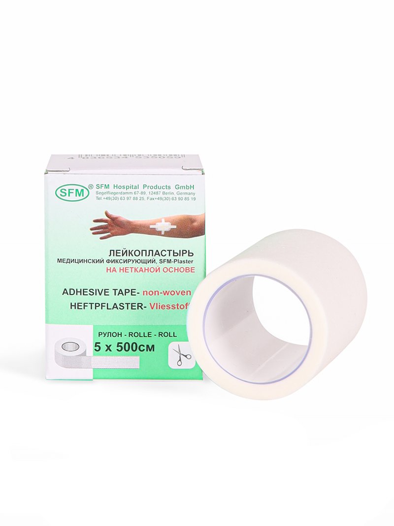 

Лейкопластырь Нетканая основа SFM Plaster 534 535 5,0х500см белый 6 шт.