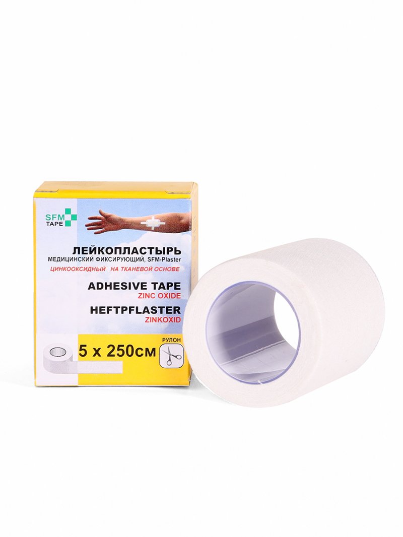 

Лейкопластырь тканевая основа SFM Plaster 534 504 5,0х250см белый 12 шт.