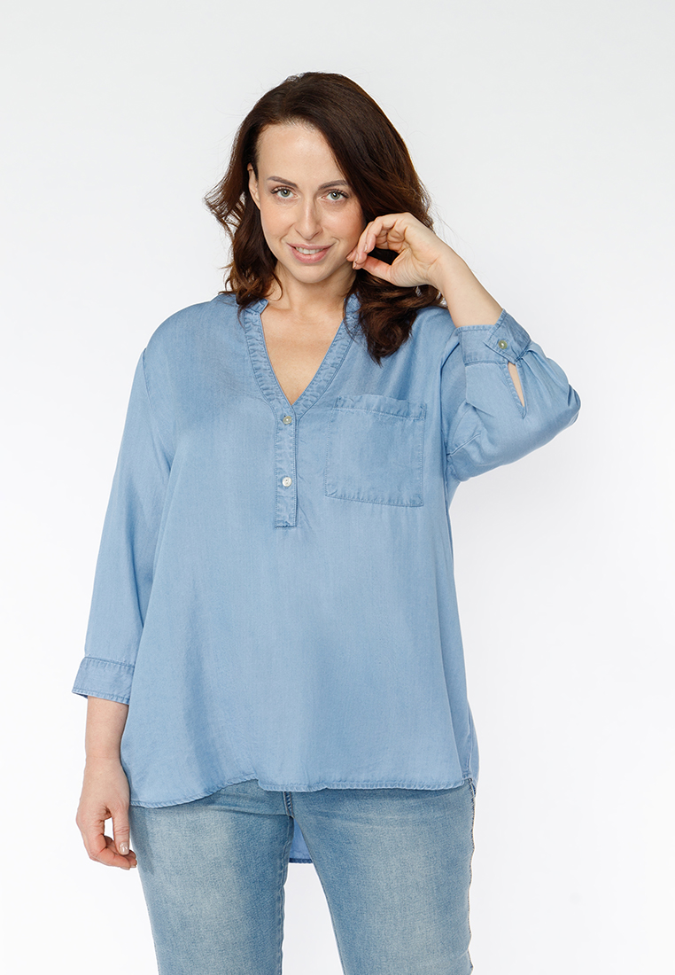 

Блуза женская Modis M201D00271 голубая 56 RU, M201D00271