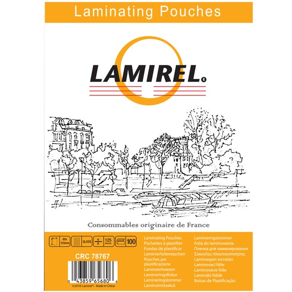 Плёнка для ламинирования Lamirel 85x120мм, 125мкм, 100 шт.