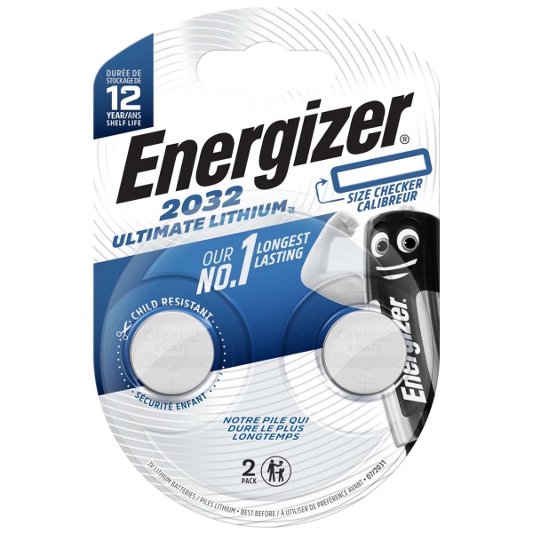 фото Батарея energizer ultimate lithium cr2032 bp2 (e301319300)