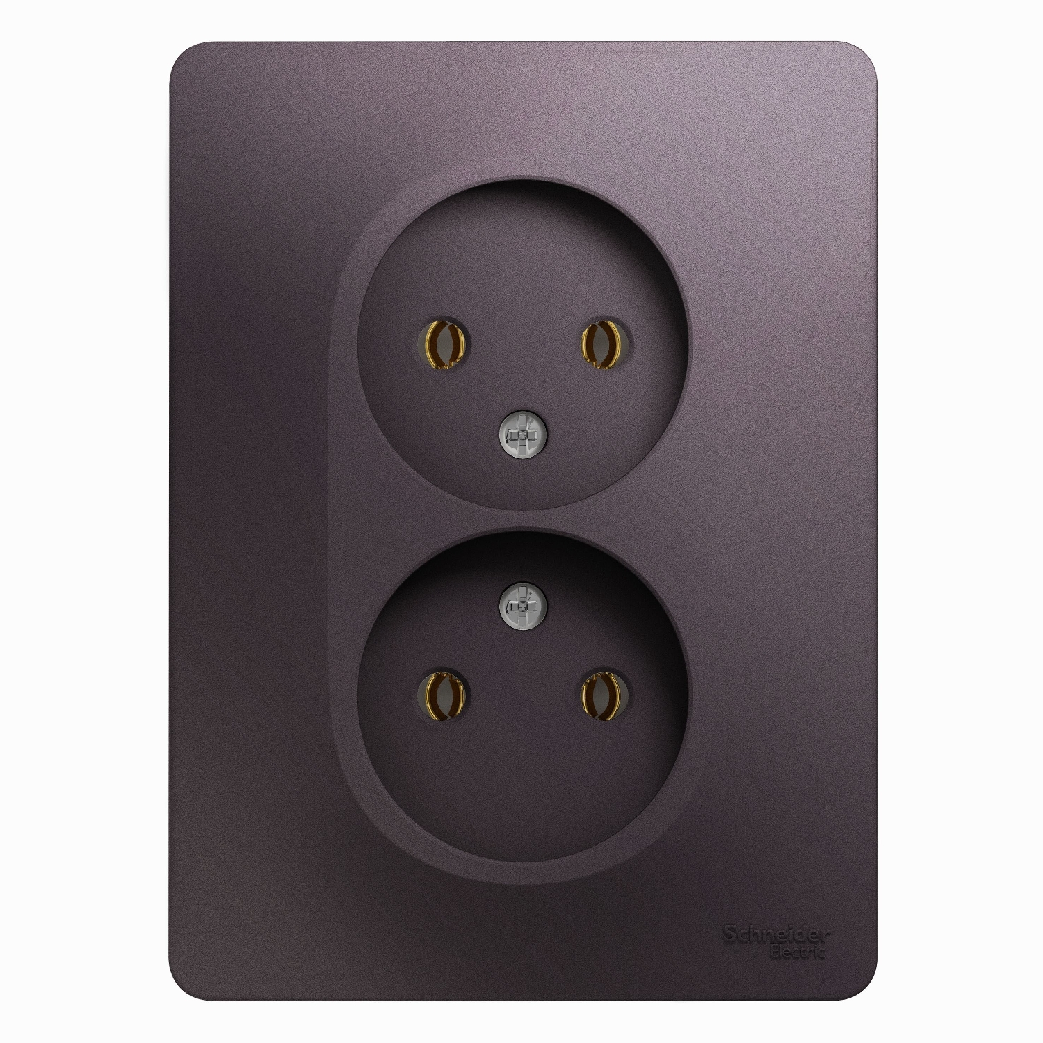 фото Розетка 2-ая б/з (в сборе) schneider electric glossa сиреневый туман