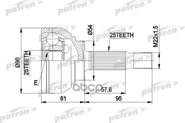 фото Шрус patron pcv1006