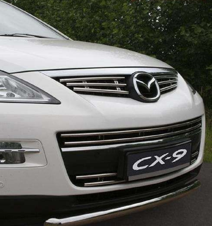

Декоративные элементы решетки радиатора верхние Souz-96 для Mazda CX-9 , d16, 2 шт