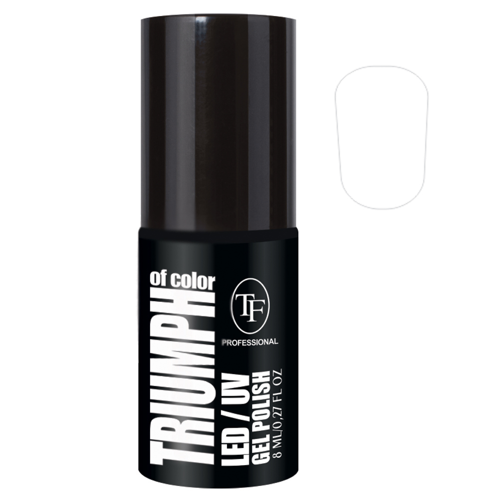 фото Гель-лак triumph of color led/uv, 8 мл, тон 501, белый айсбер, tf