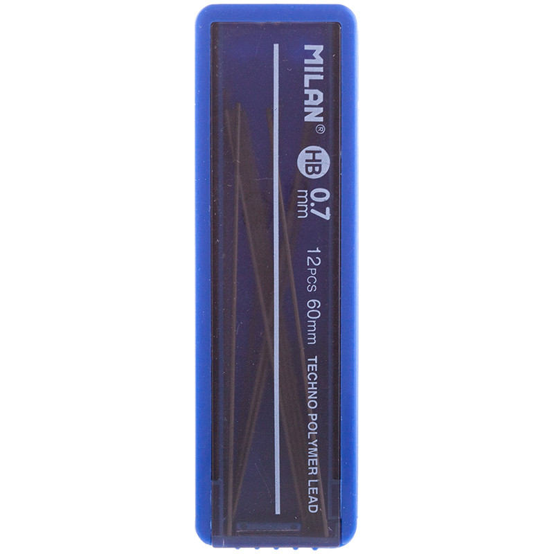 Грифели для механических карандашей Milan 0,7 мм, HB (12 штук в комплекте)