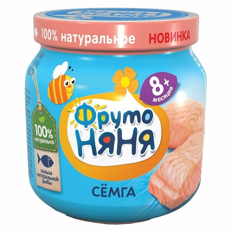 

Пюре рыбное ФрутоНяня Семга, 80 г, Семга
