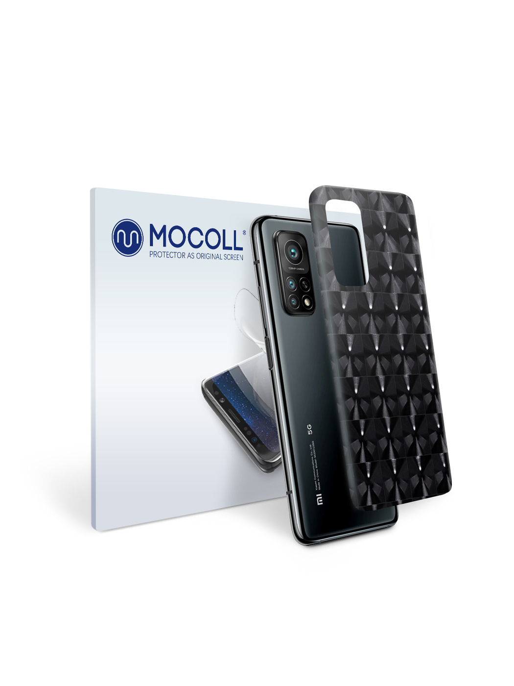 

Пленка защитная MOCOLL для задней панели Xiaomi Mi 10T Lite Кошачий глаз черный