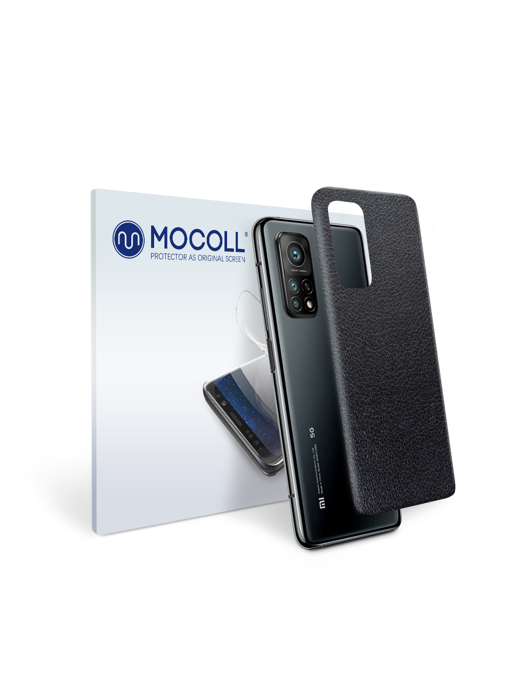 

Пленка защитная MOCOLL для задней панели Xiaomi Mi 10T Lite Кожа черная