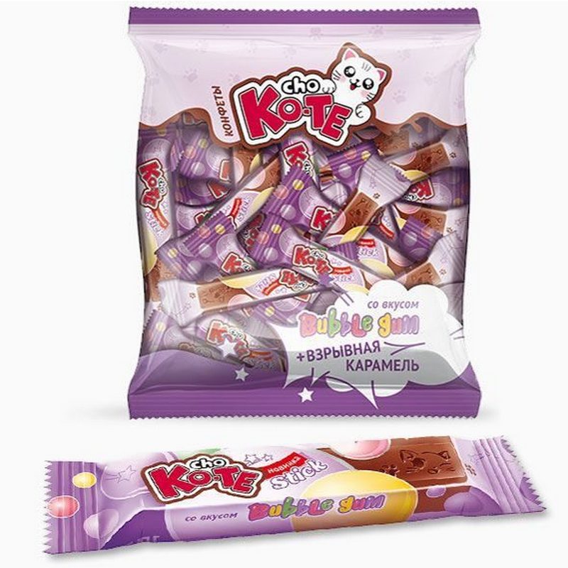 

Конфеты Cho ko-te "Со вкусом "Bubble gum и взрывной карамелью", 250 гр