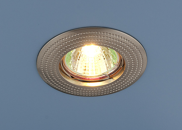 фото Встраиваемый точечный светильник elektrostandard 601 mr16 sn a030748 сатин/никель